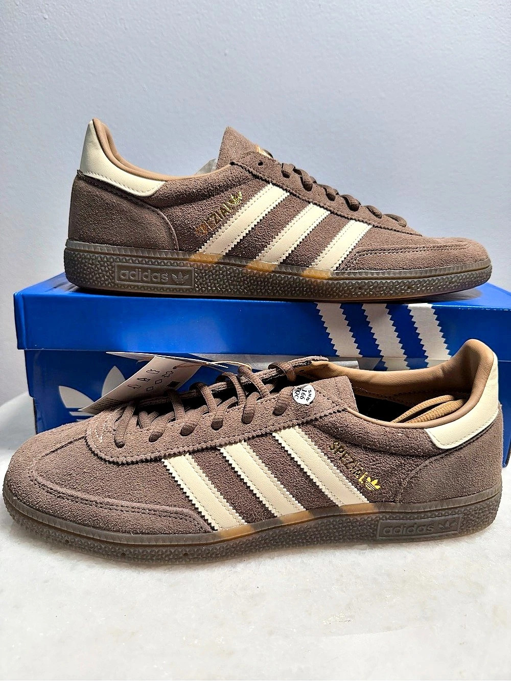 adidas Handball Spezial Suede Sneakers in Brown & Cream US 11 NWT
